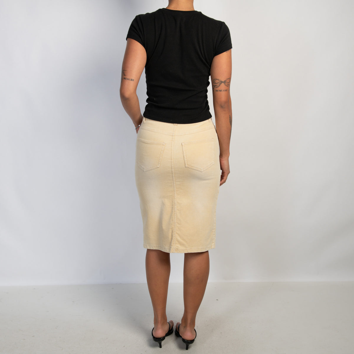 TAN CORDUROY SKIRT