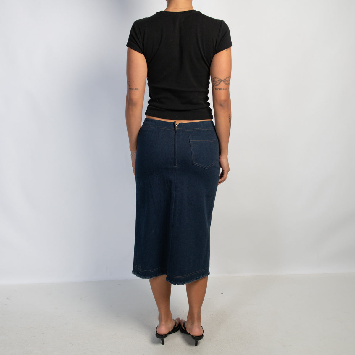 LACE UP MIDI SKIRT