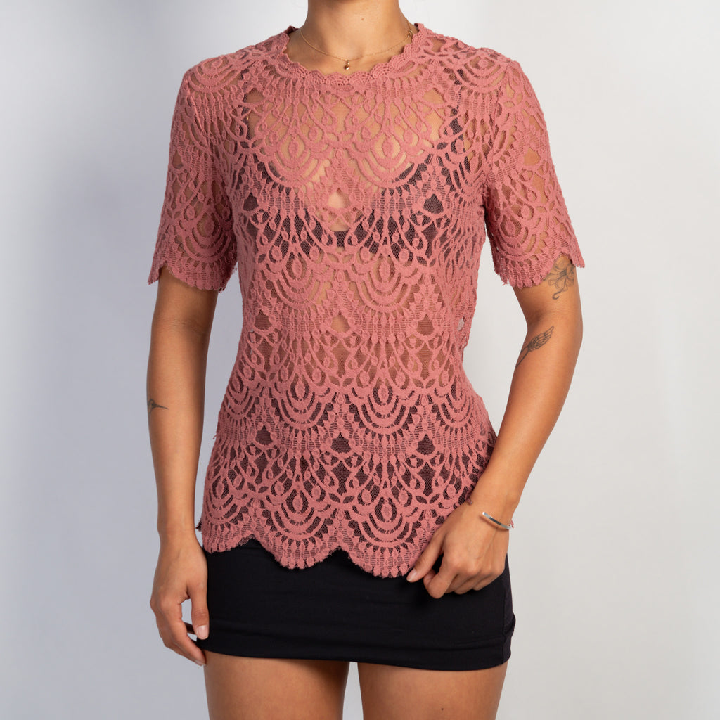 PINK LACE TOP