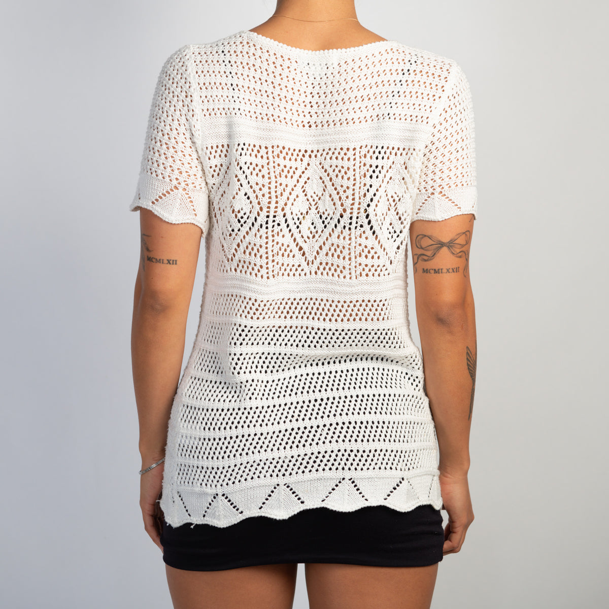 WHITE CROCHET TOP