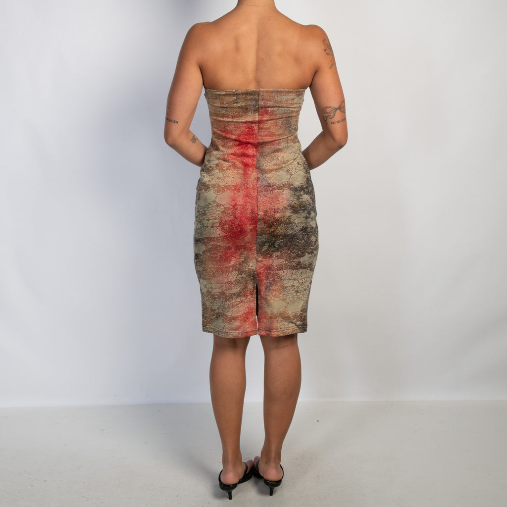 STRAPLESS PATTERN DRESS