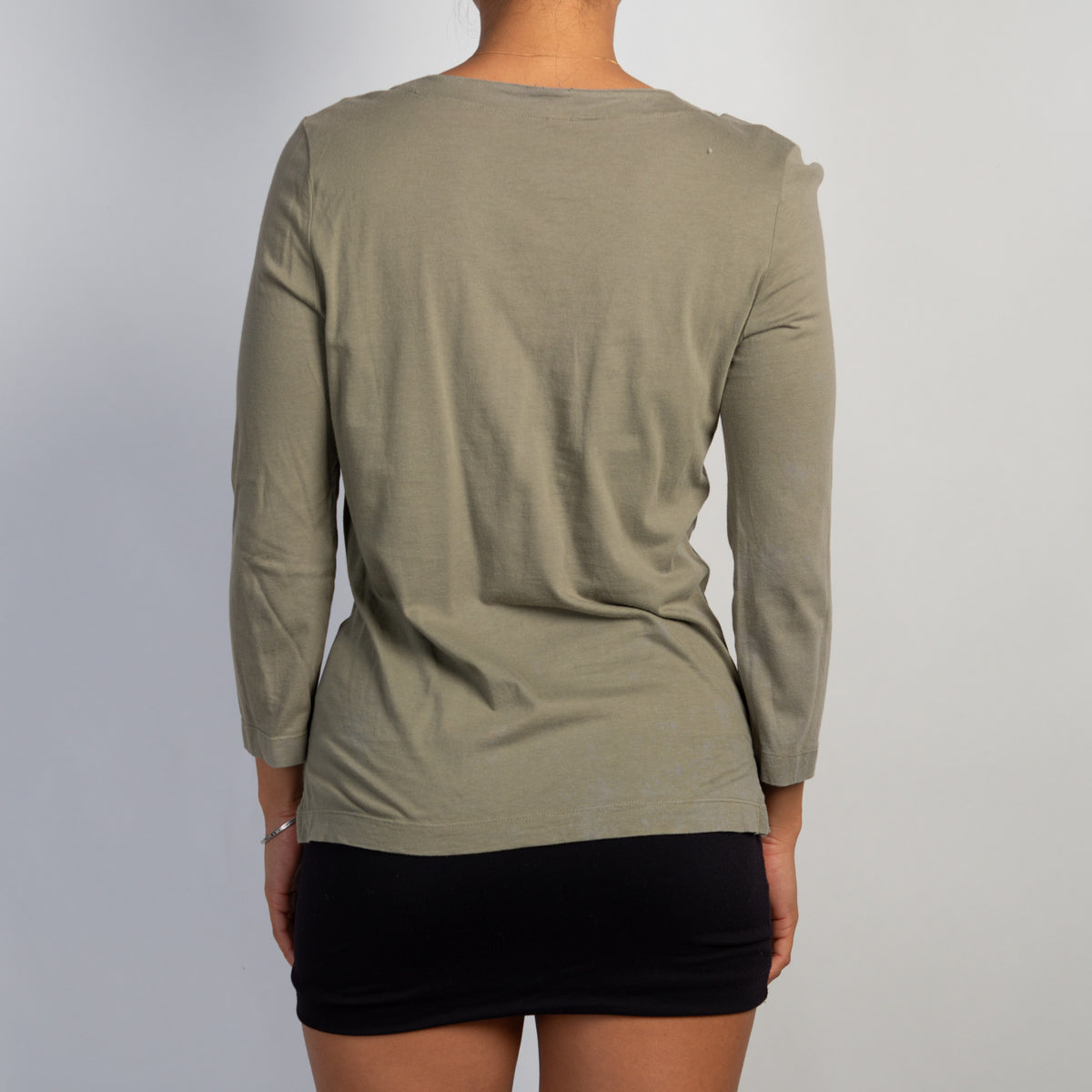 KHAKI 3/4 SLEEVE TOP