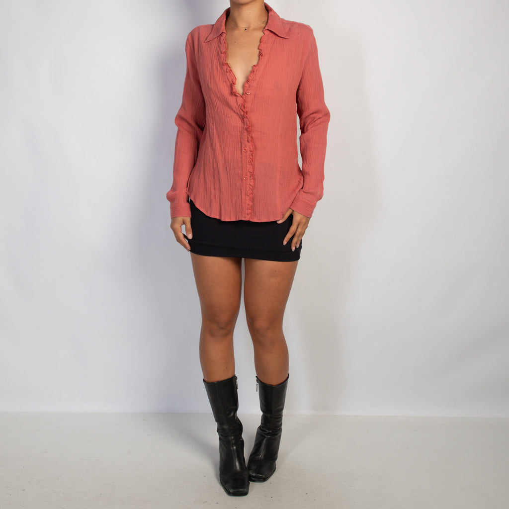 ROSE PINK TEXTURED BLOUSE