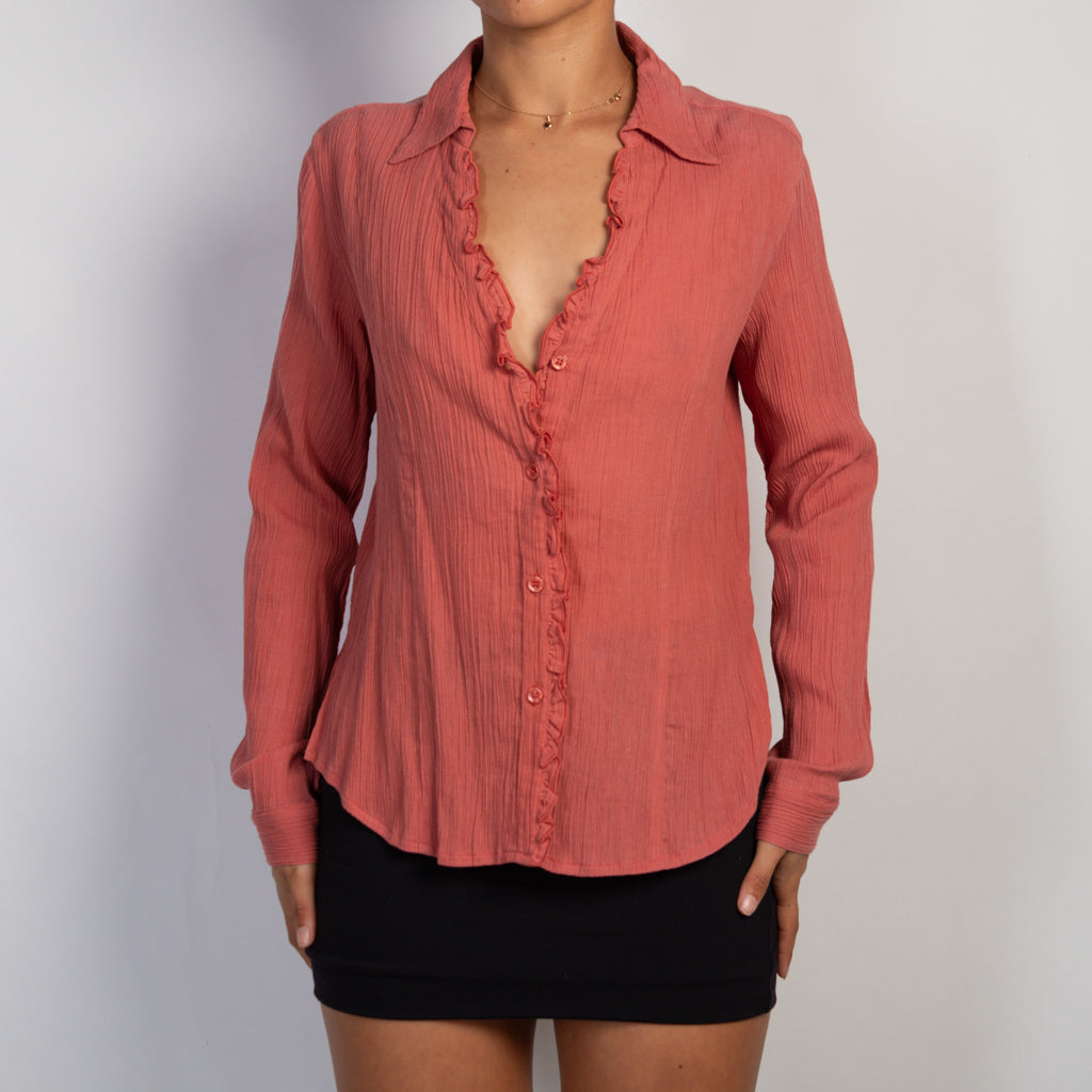 ROSE PINK TEXTURED BLOUSE