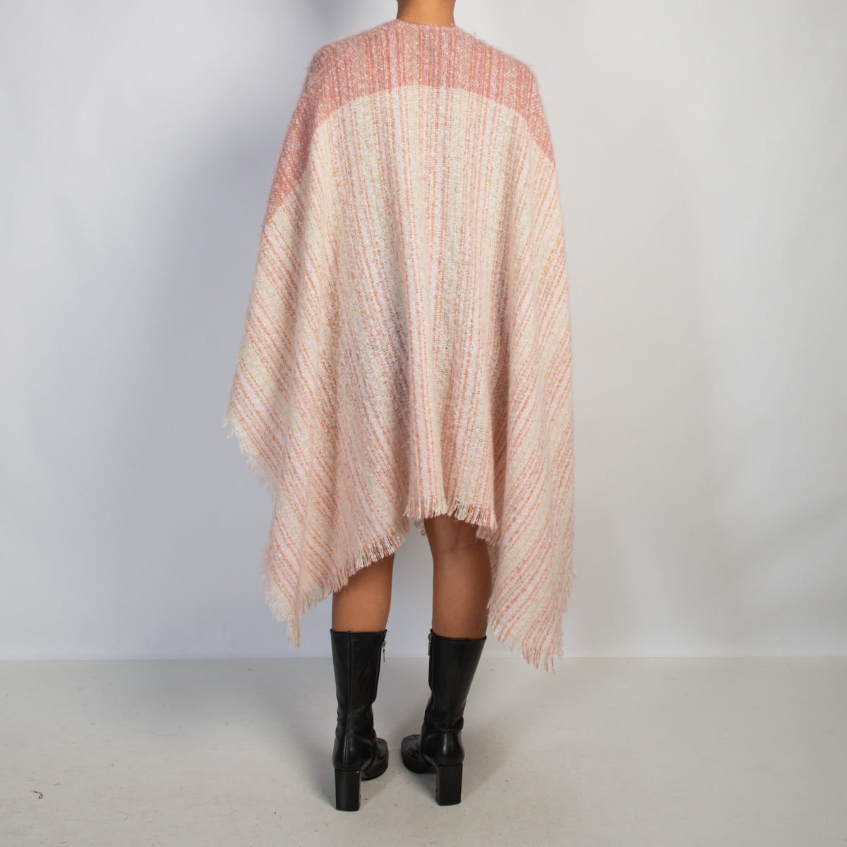 PINK OPEN FRONT PONCHO