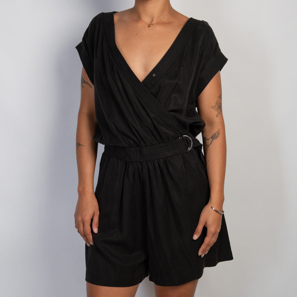 BLACK CROSS OVER JUMPSUIT