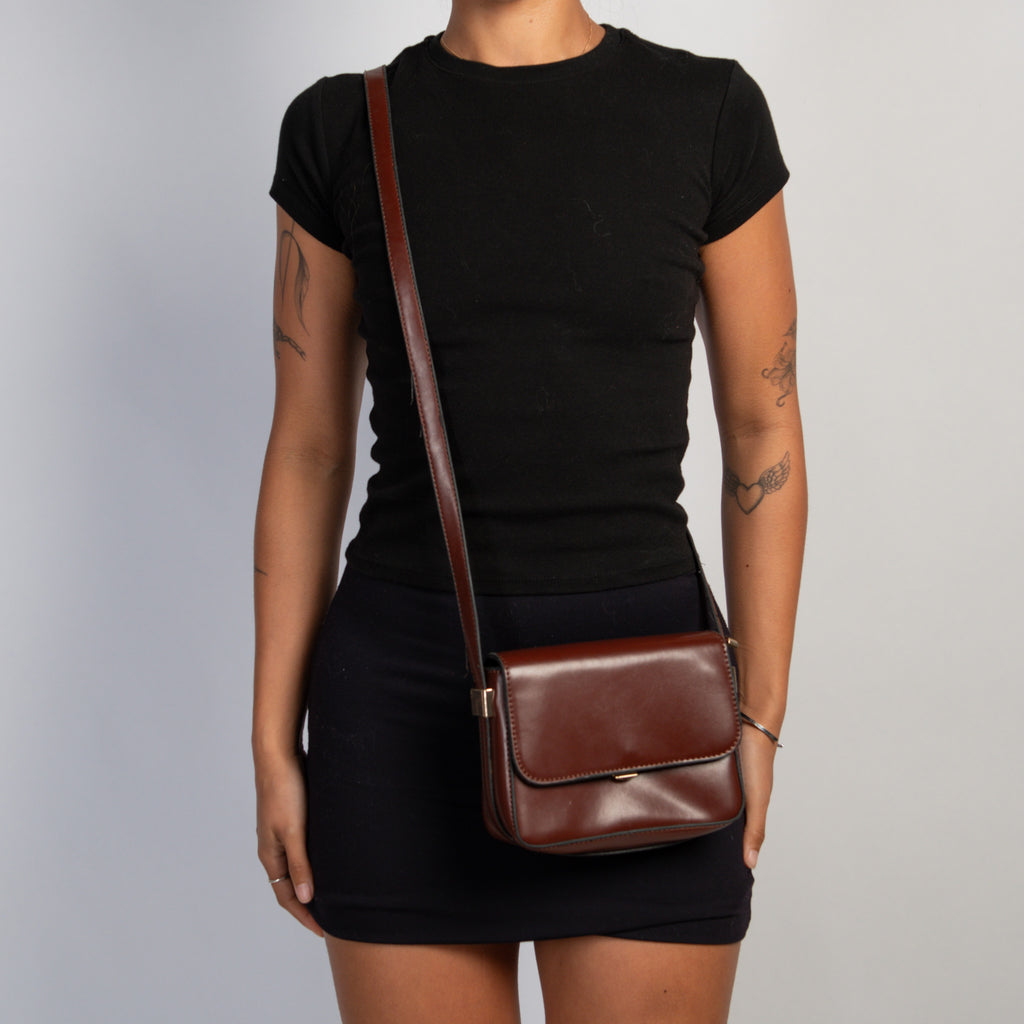 BROWN CROSS BODY BAG