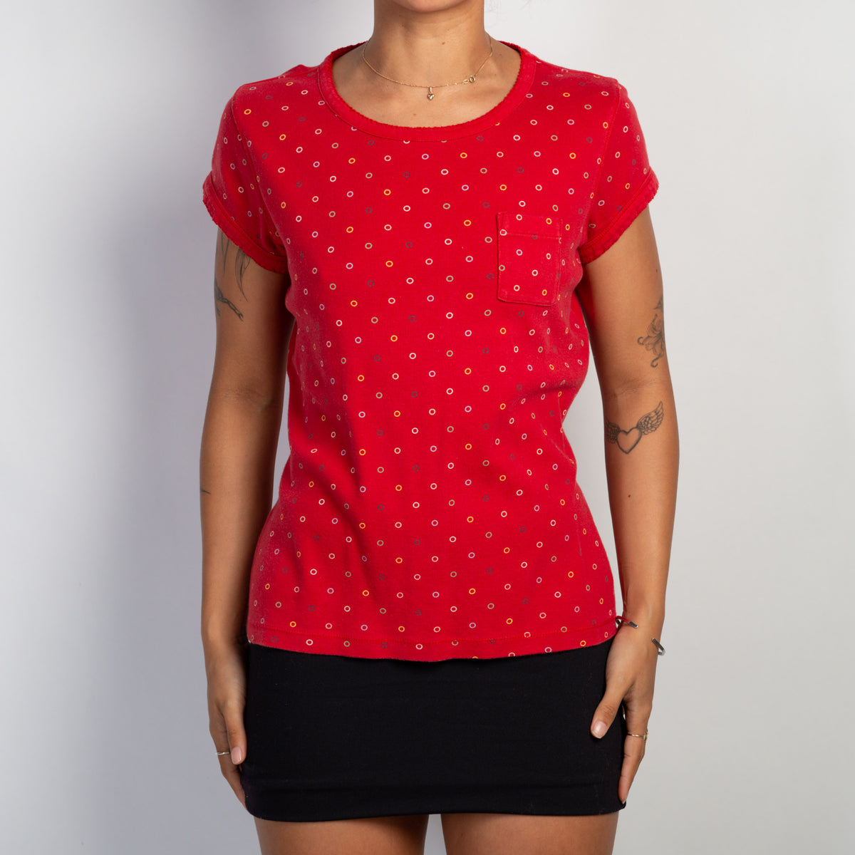 RED POLKA DOT TSHIRT