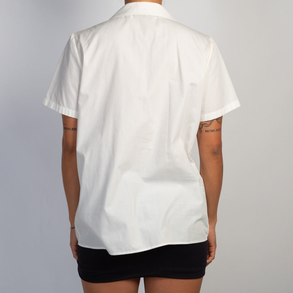 WHITE PIN TUCK BLOUSE