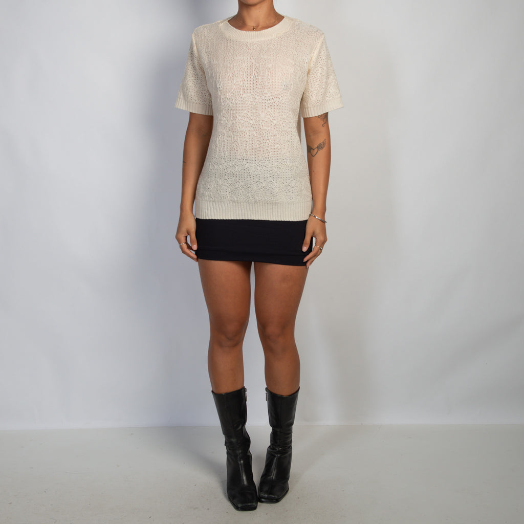 CREAM KNIT SHIRT