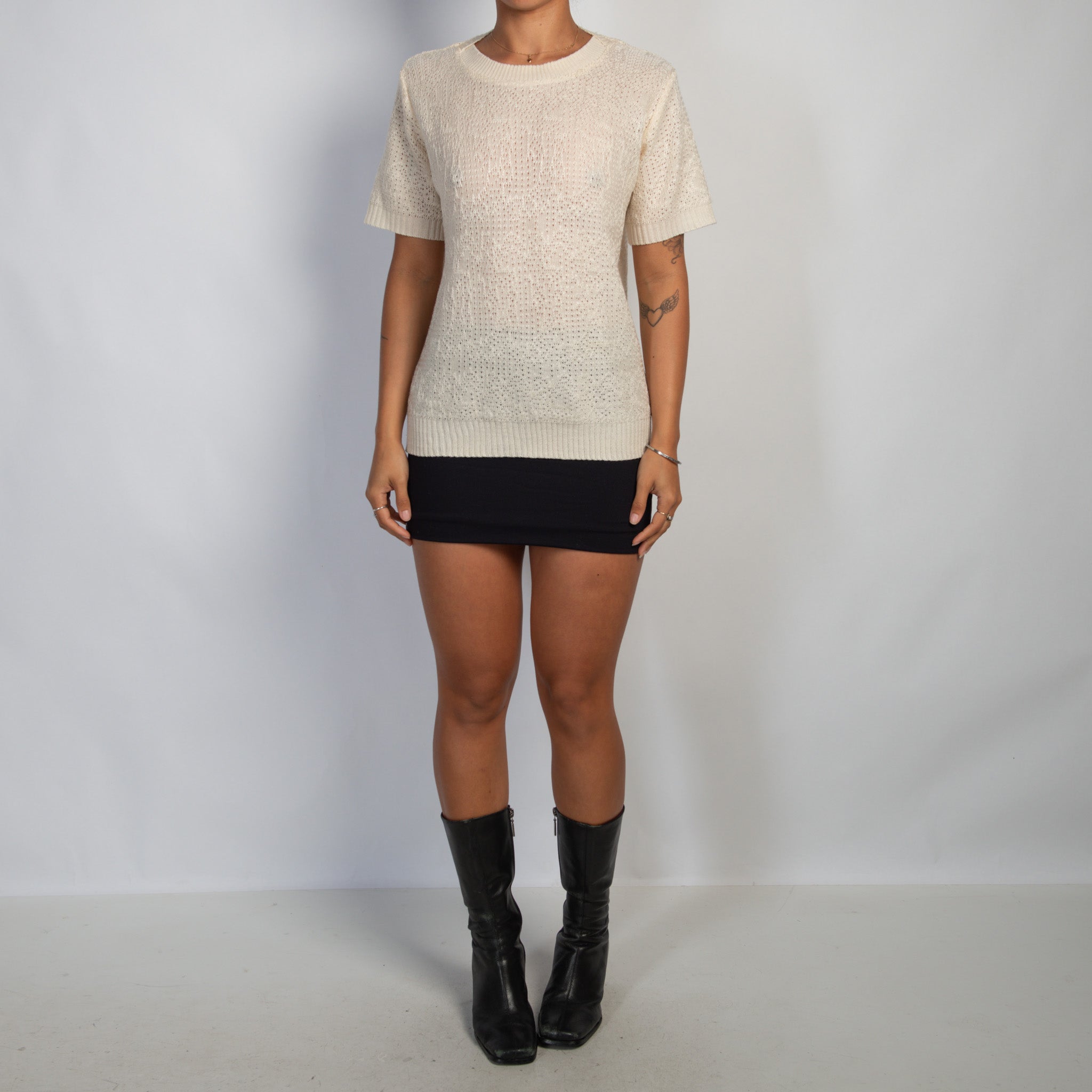 CREAM KNIT SHIRT