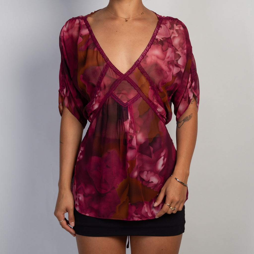 SHEER PATTERN TOP