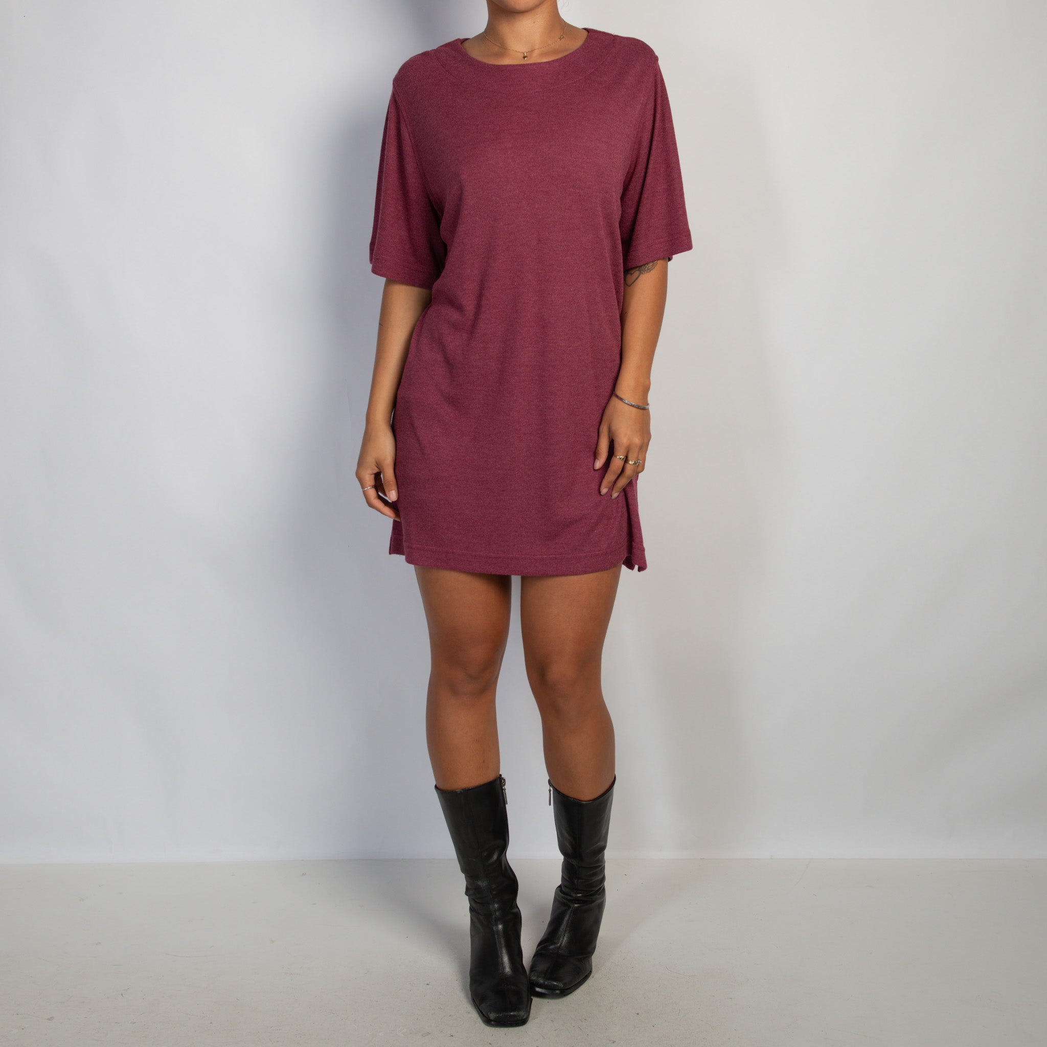 MAUVE LONGLINE TSHIRT