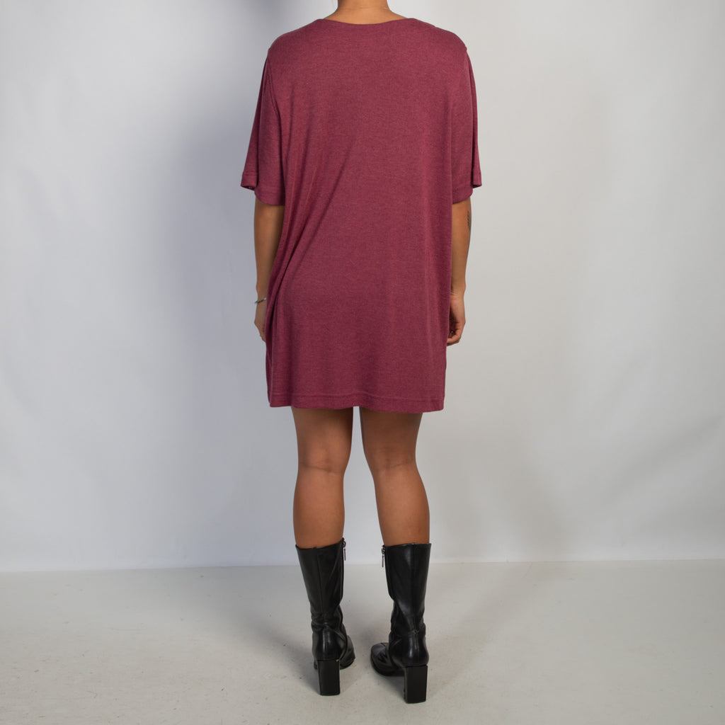 MAUVE LONGLINE TSHIRT