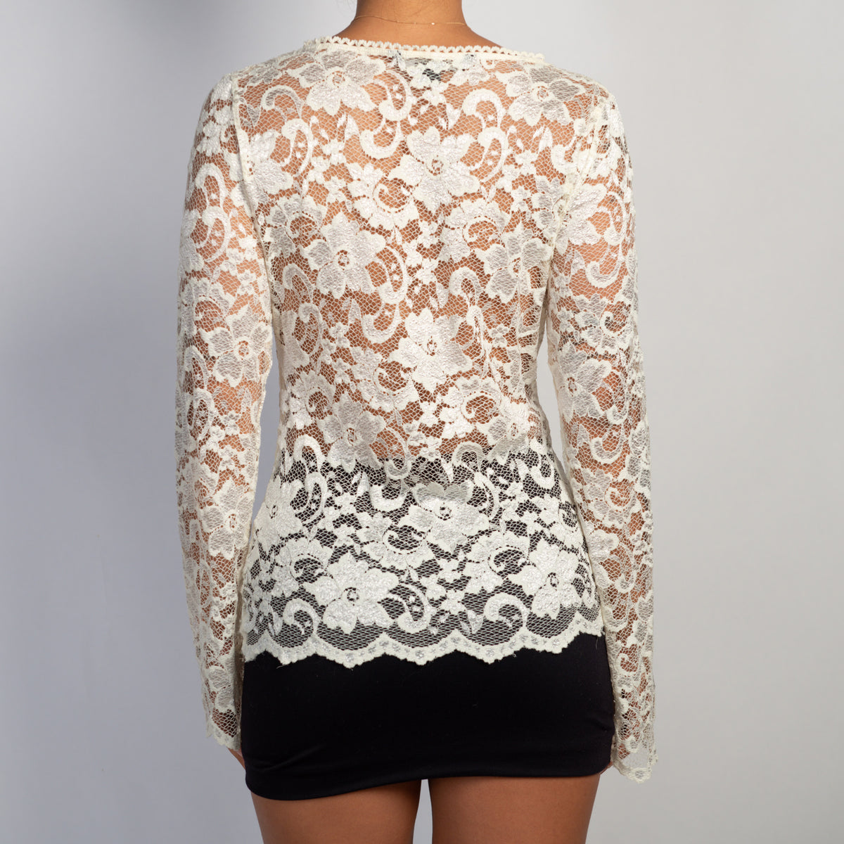 CREAM LACE TOP