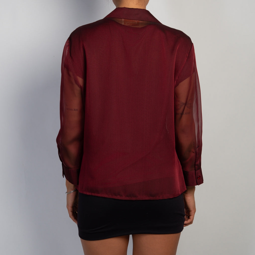 MAROON FLORAL BLOUSE