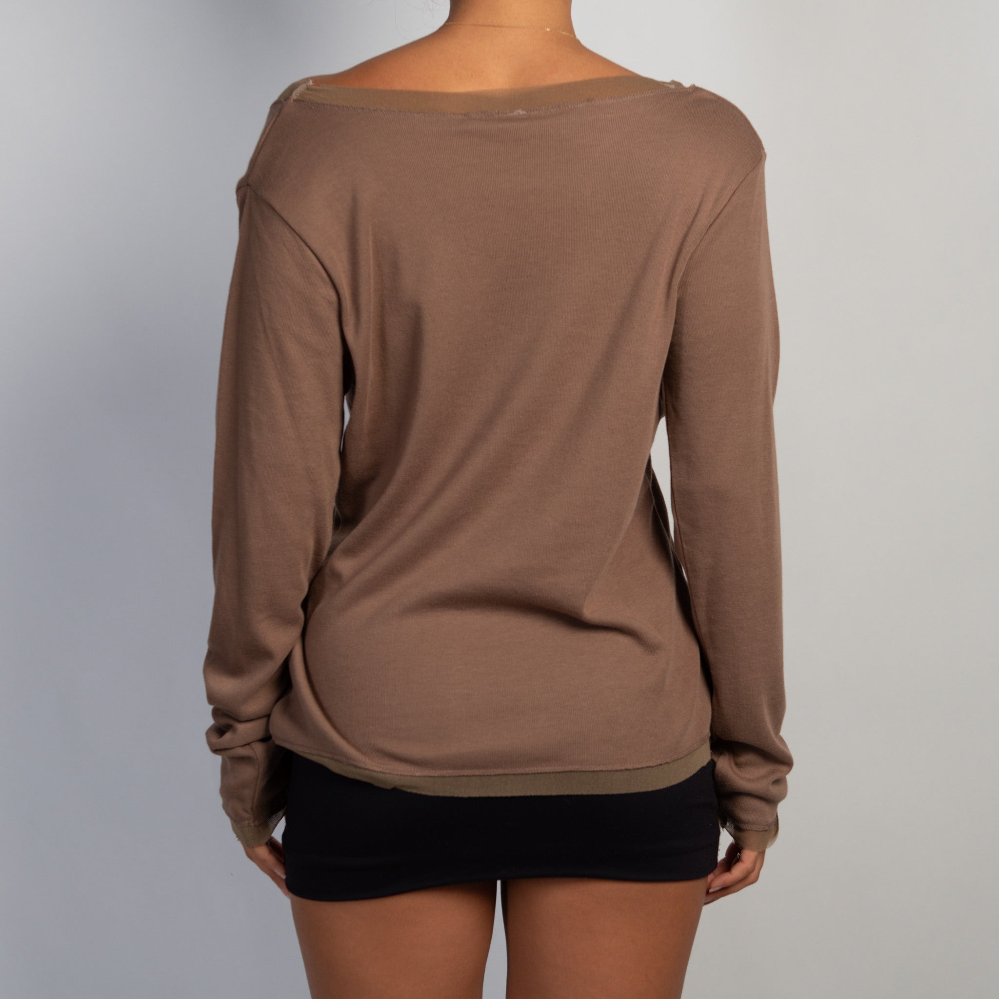 BROWN LONG SLEEVE TOP