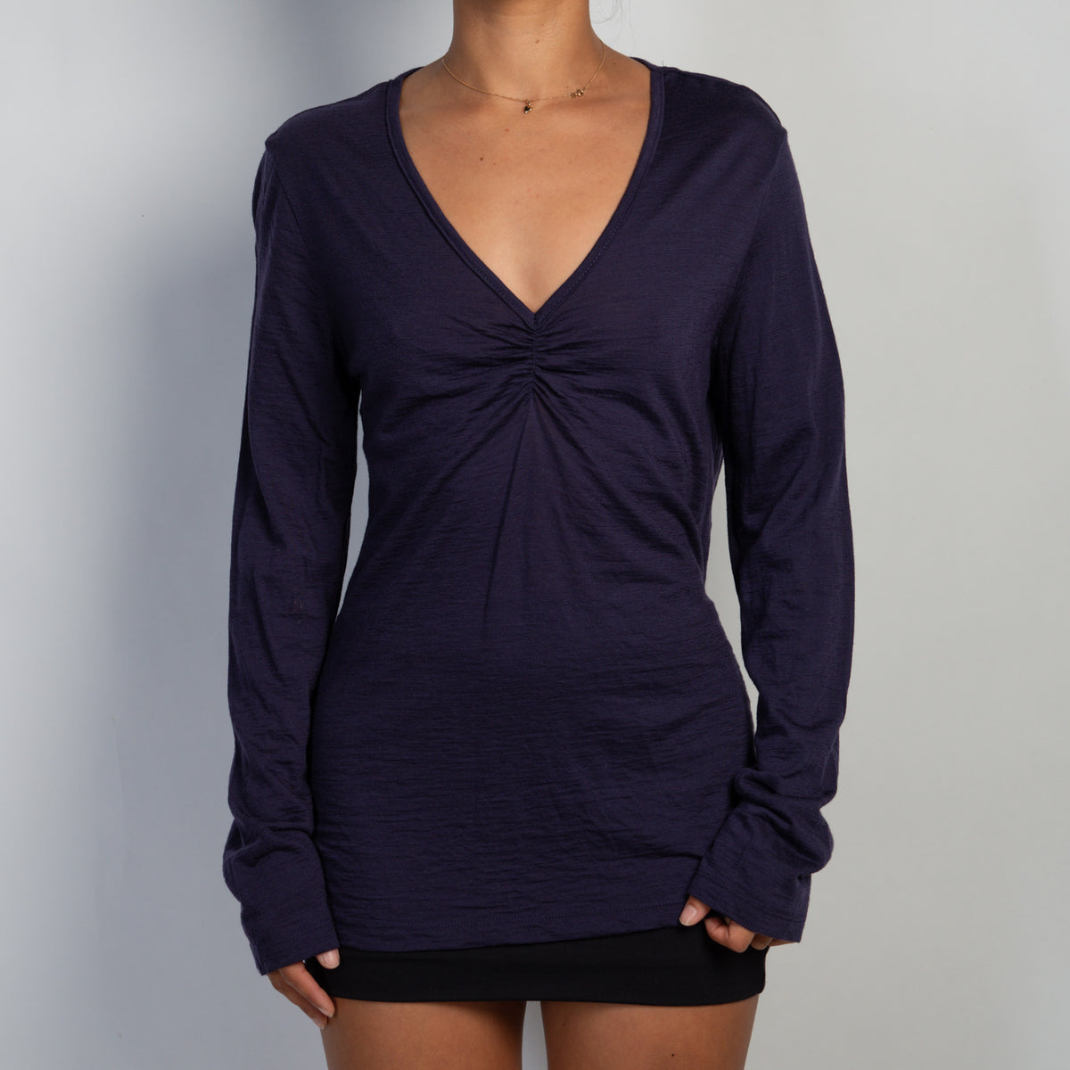 PURPLE THIN WOOL TOP