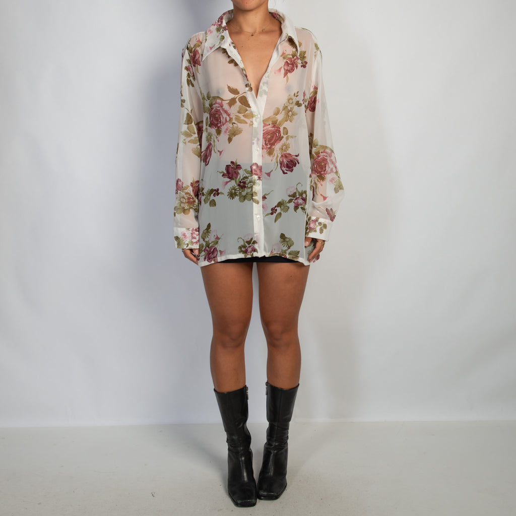 SHEER FLORAL BLOUSE