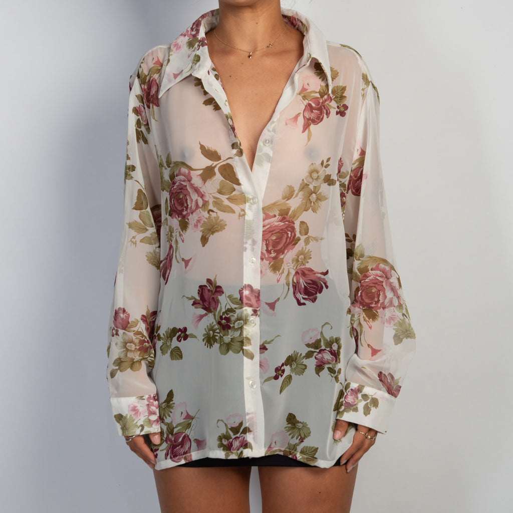 SHEER FLORAL BLOUSE
