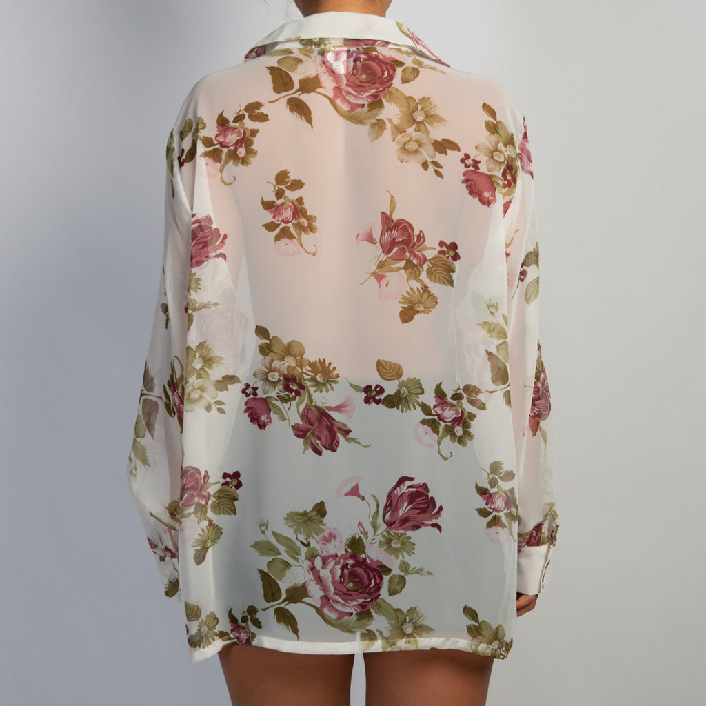 SHEER FLORAL BLOUSE