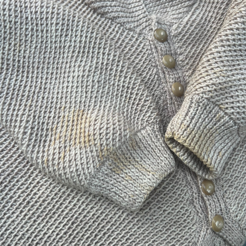 BEIGE CHUNKY KNIT CARDIGAN