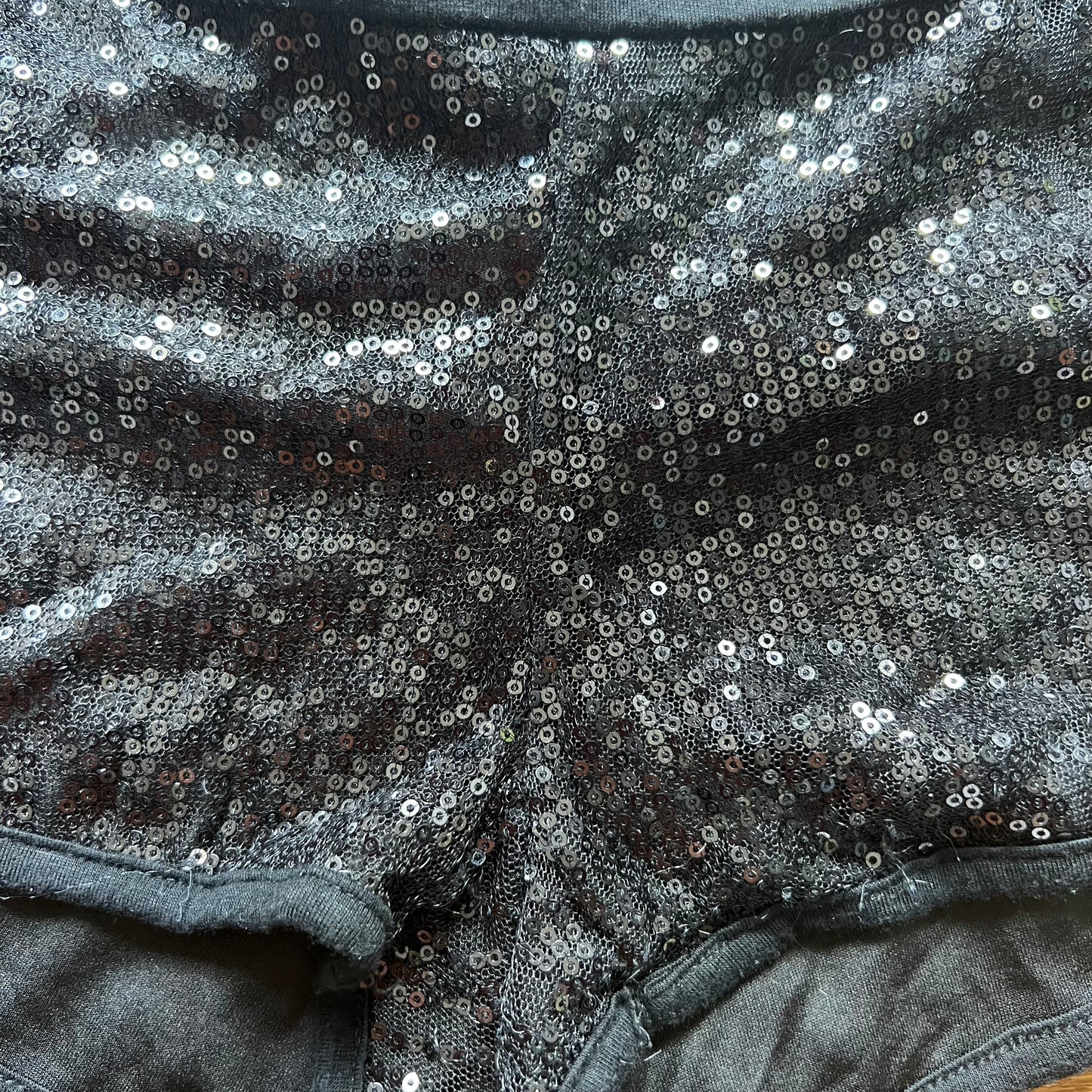 BLACK SEQUIN MICRO MINI SHORTS