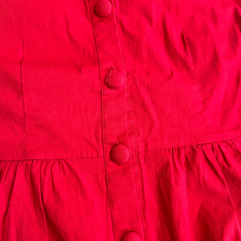 RED SHORT SLEEVE BLOUSE