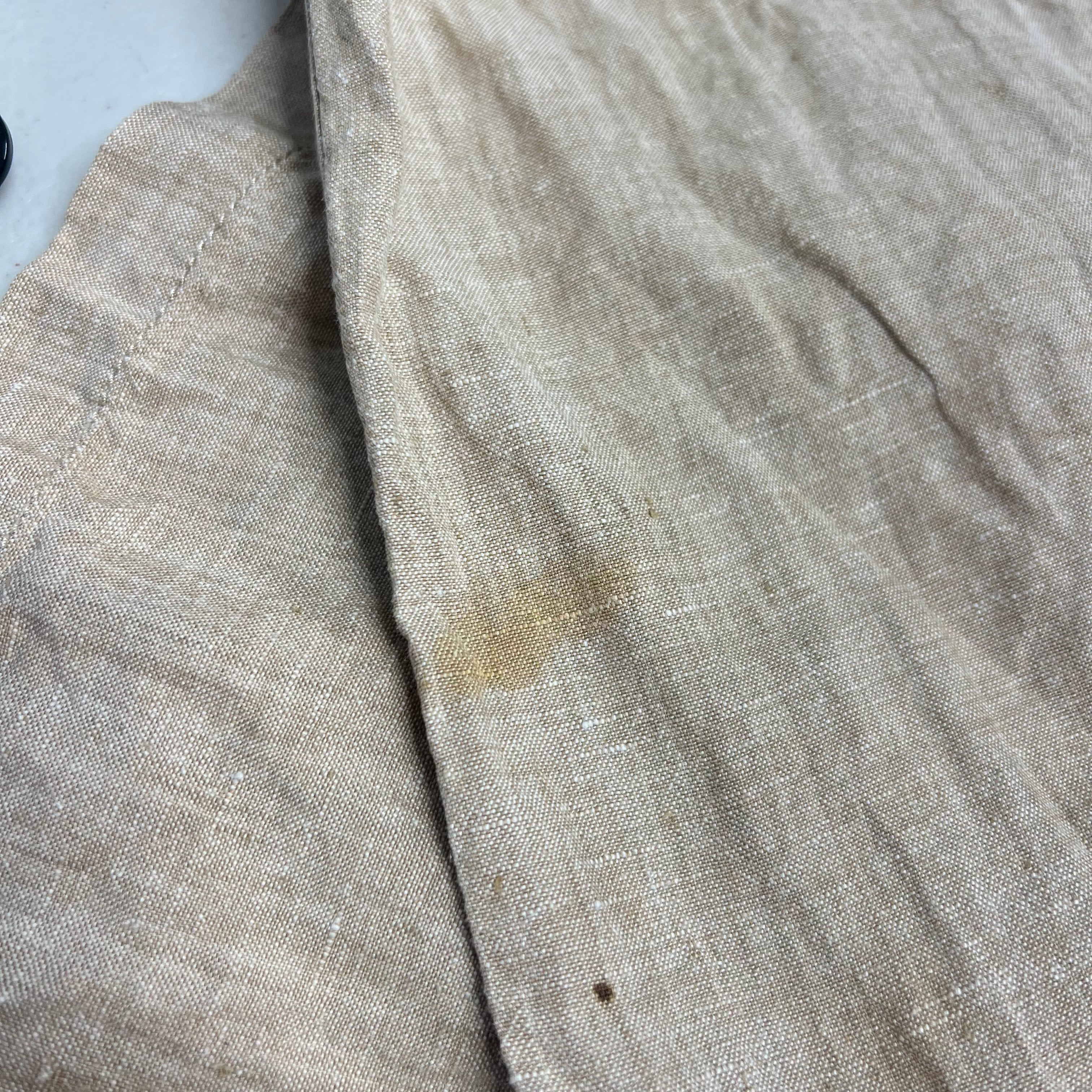 TAN LINEN DRAWSTRING PANTS