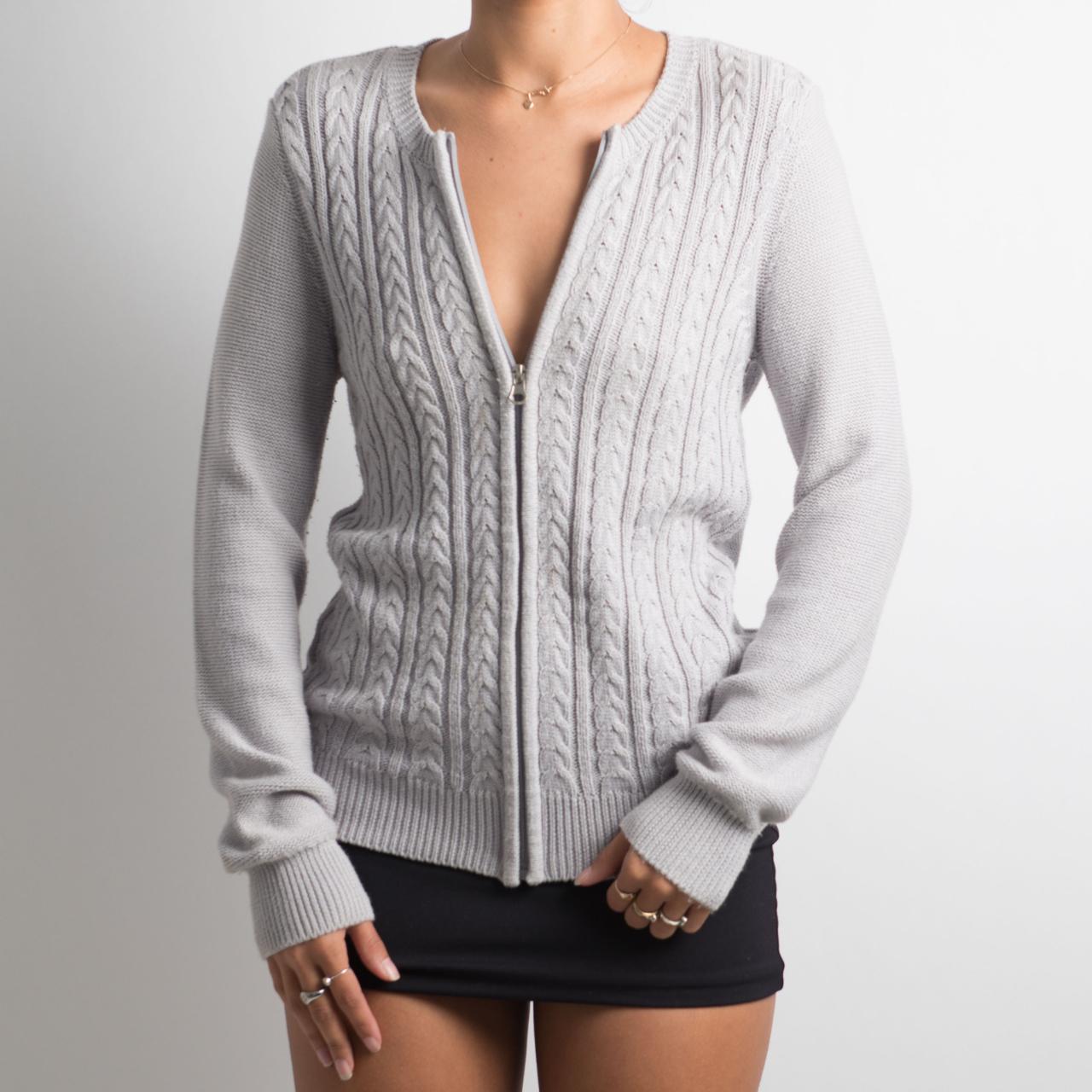 CARDIGAN ZIPPÉ GRIS