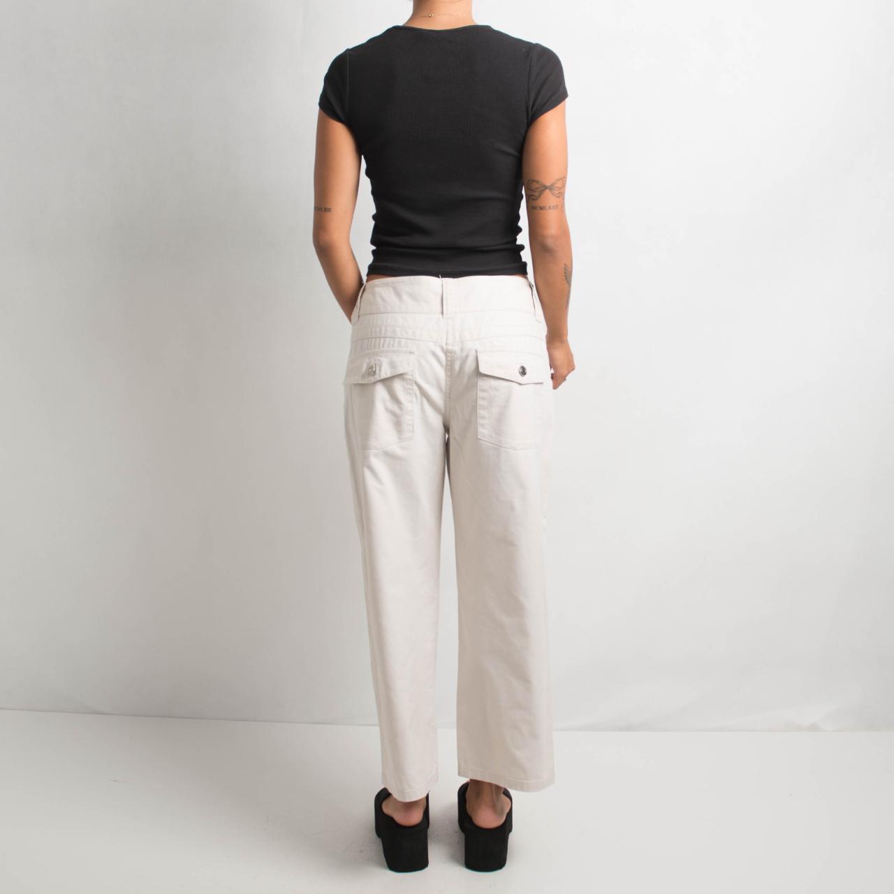 PANTALON BLANC CASSE