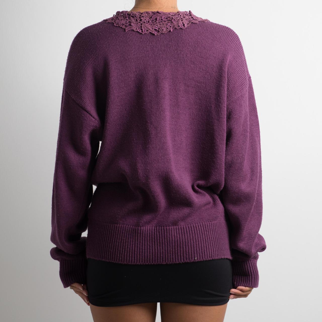 CARDIGAN EN MAILLE VIOLET