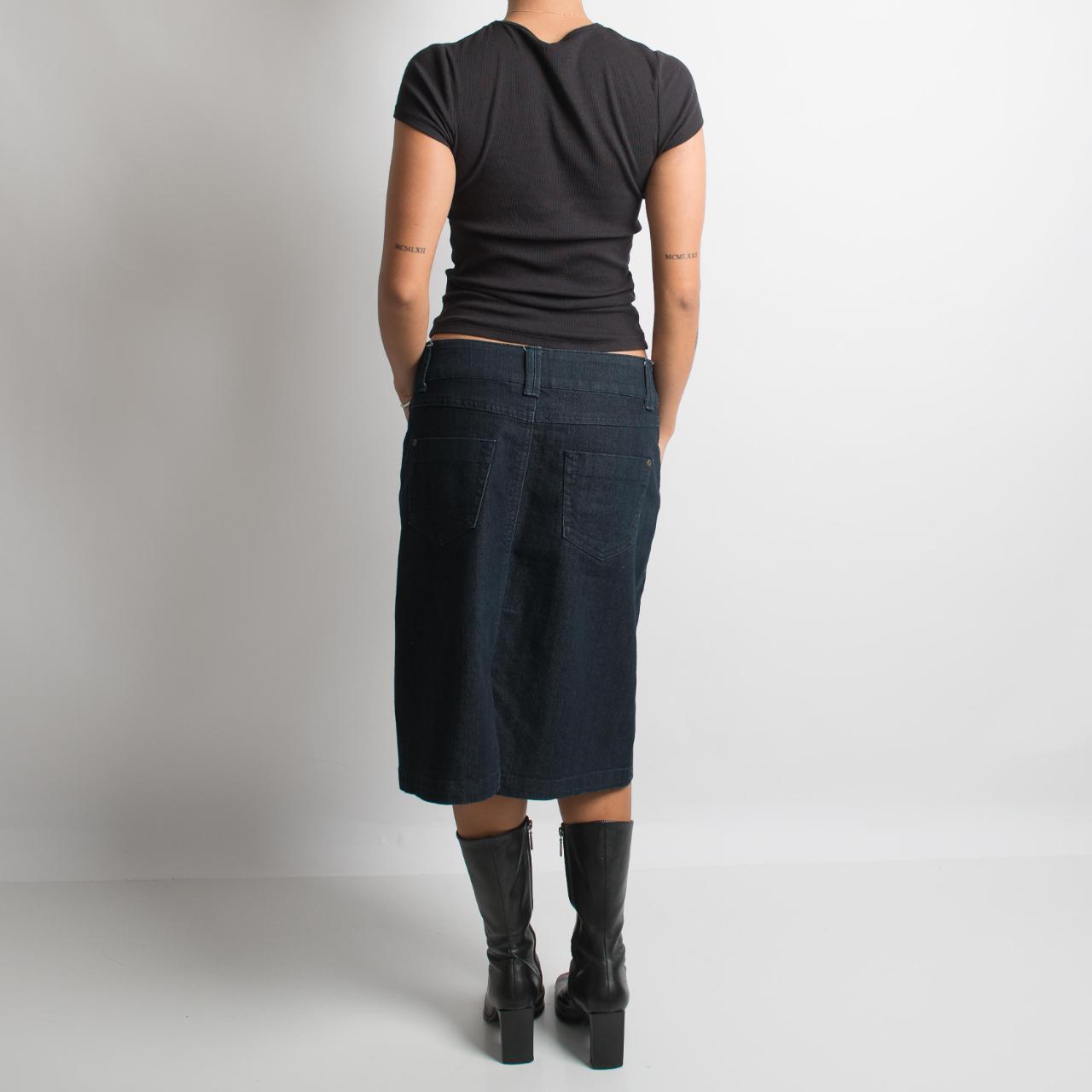 DARK DENIM MIDI SKIRT