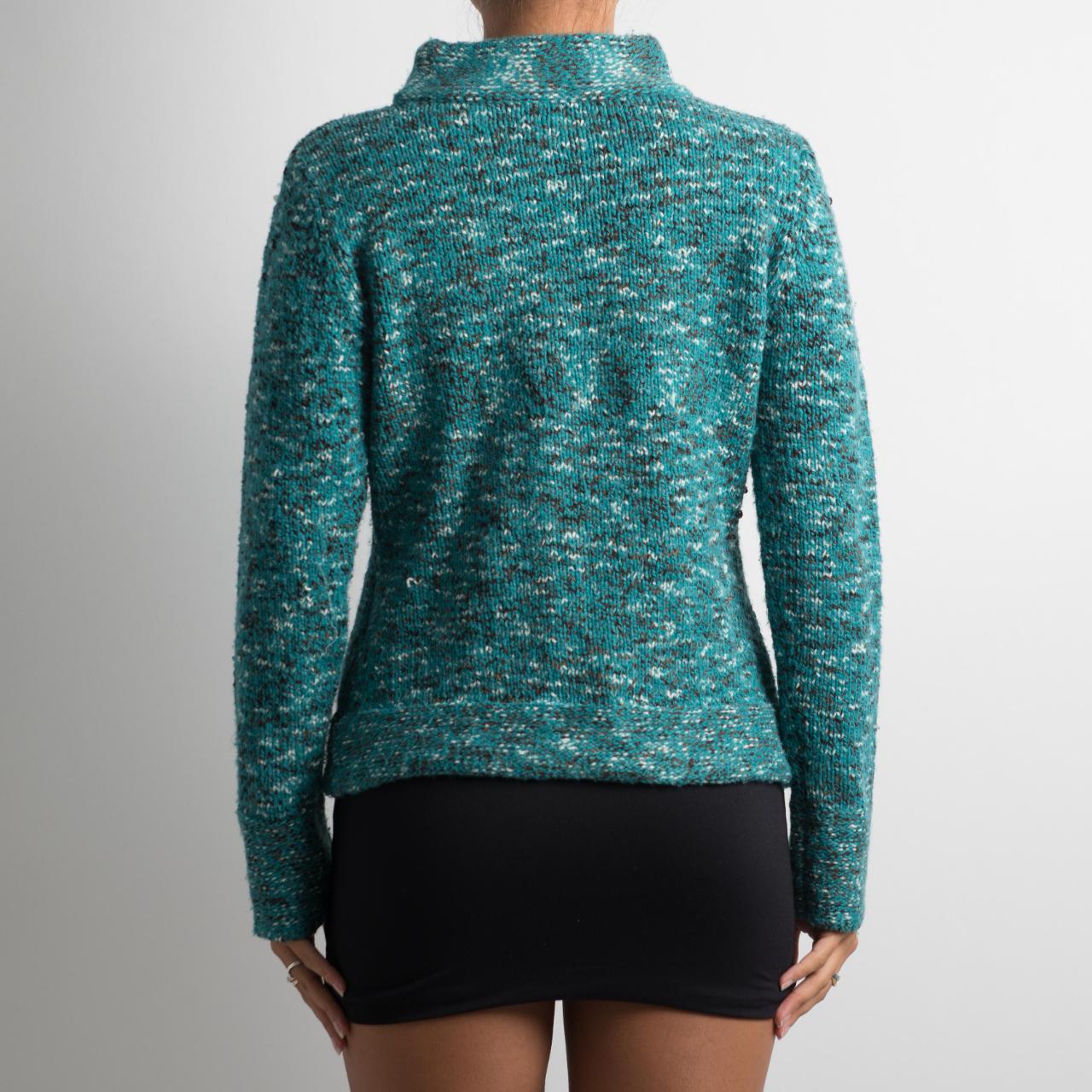 TEAL MARLE KNIT SWEATER