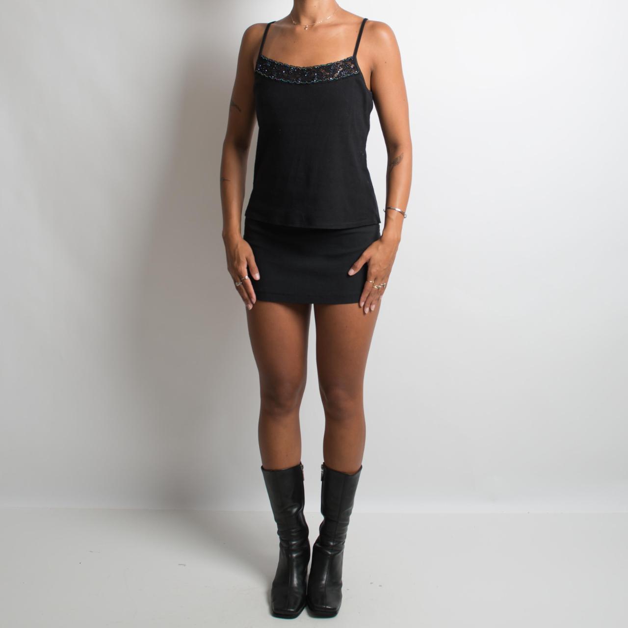 BLACK BEADED CAMISOLE