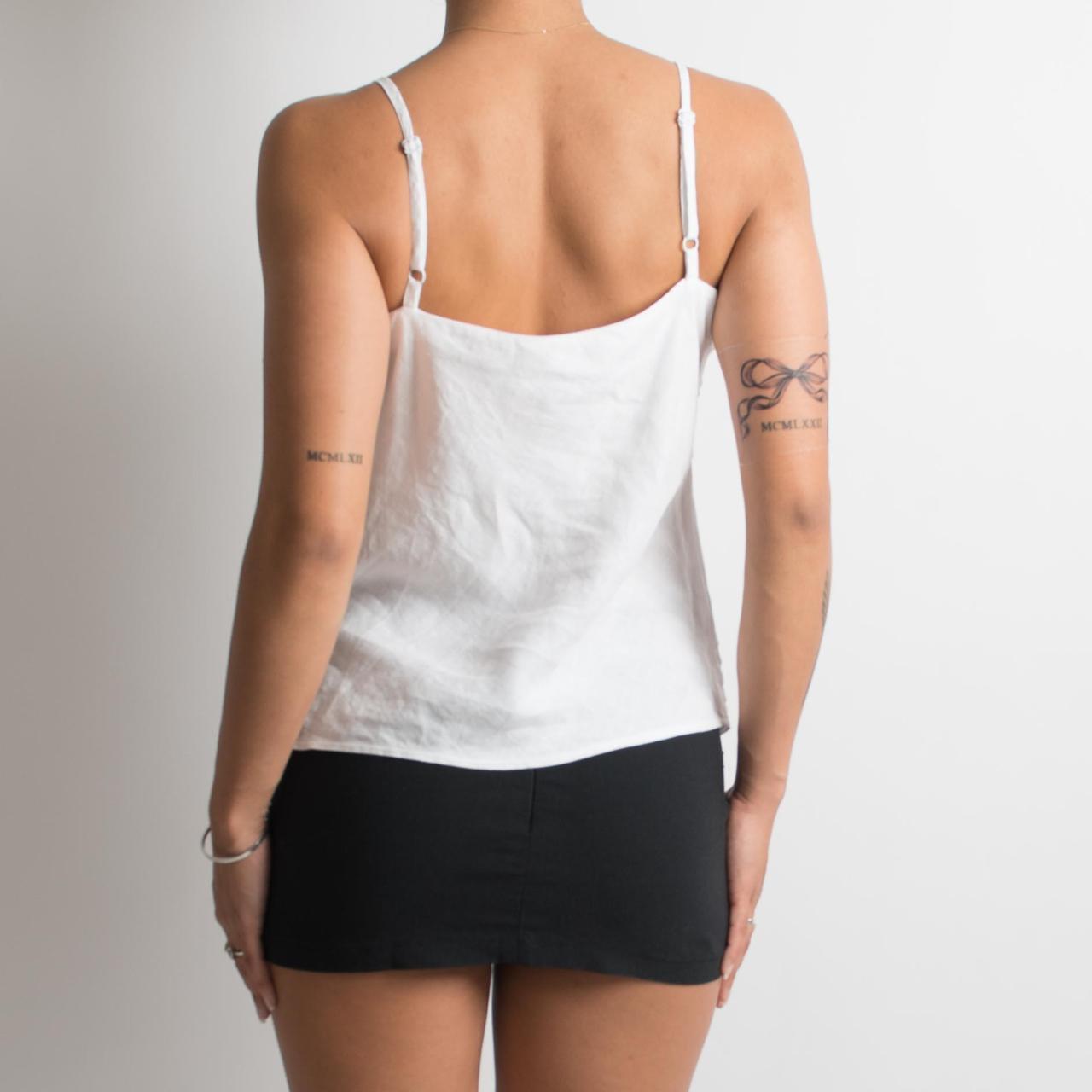 WHITE LINEN CAMISOLE