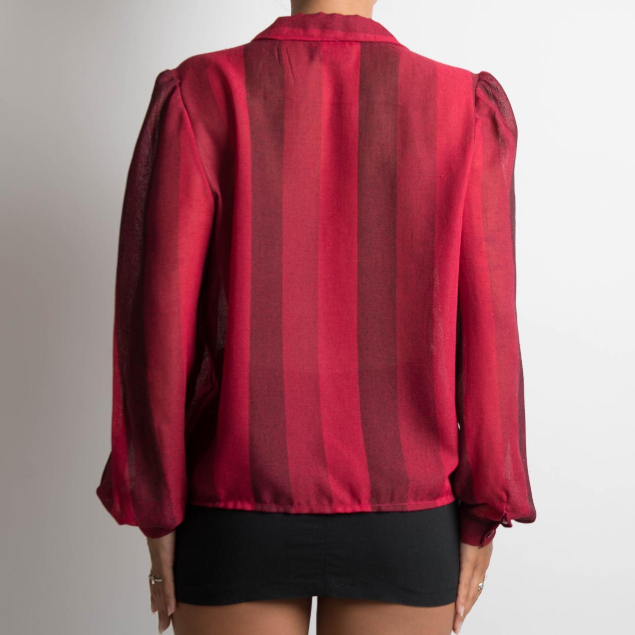 RED STRIPED BLOUSE