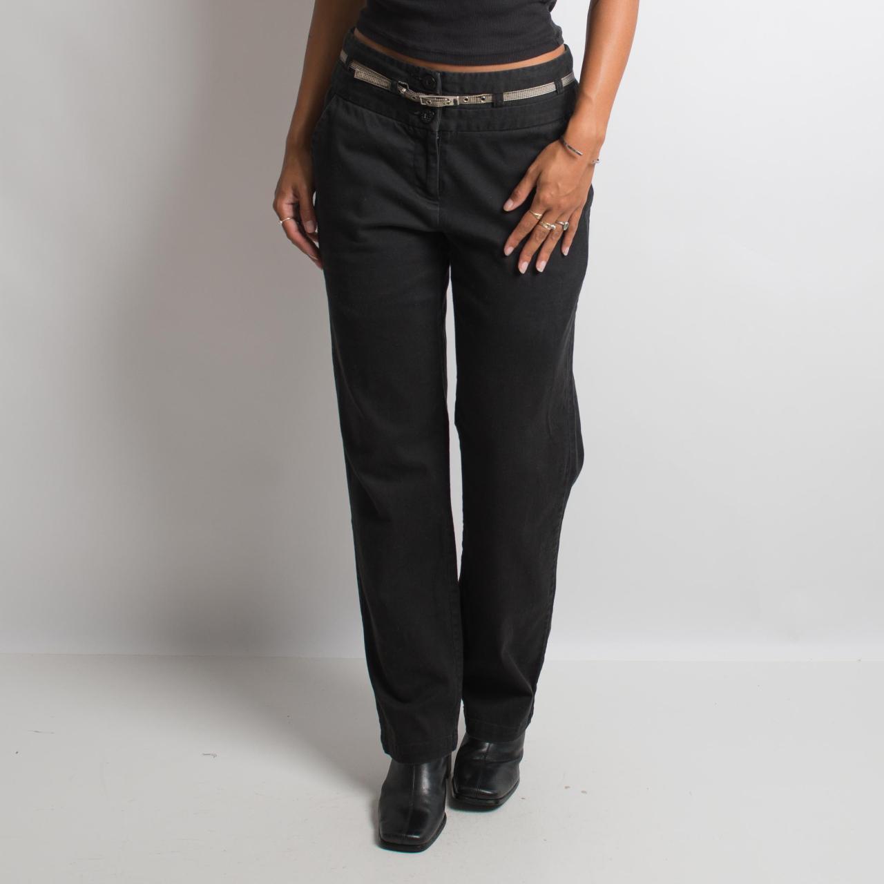 BLACK TROUSERS + THIN BELT