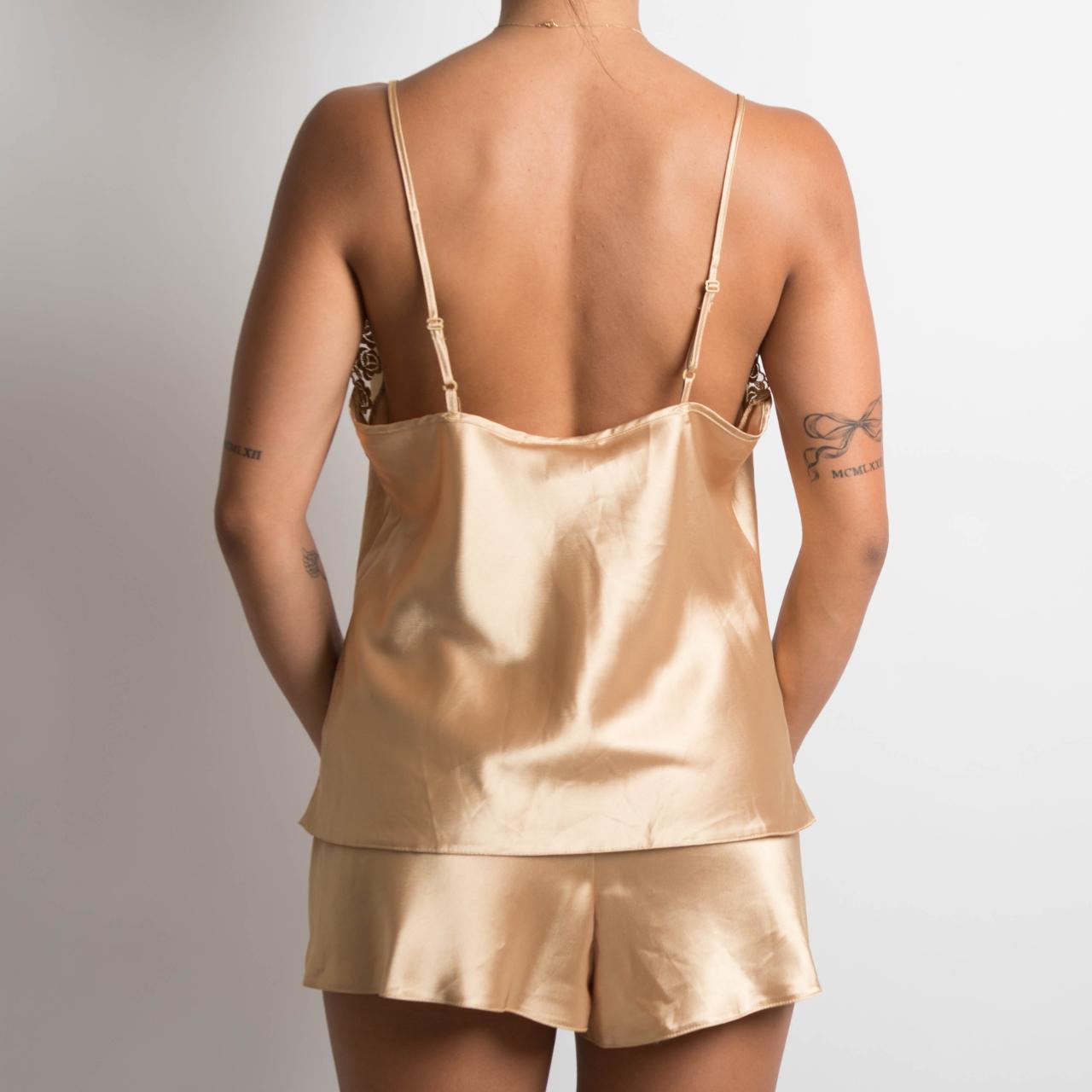 GOLD SATIN PYJAMA SET