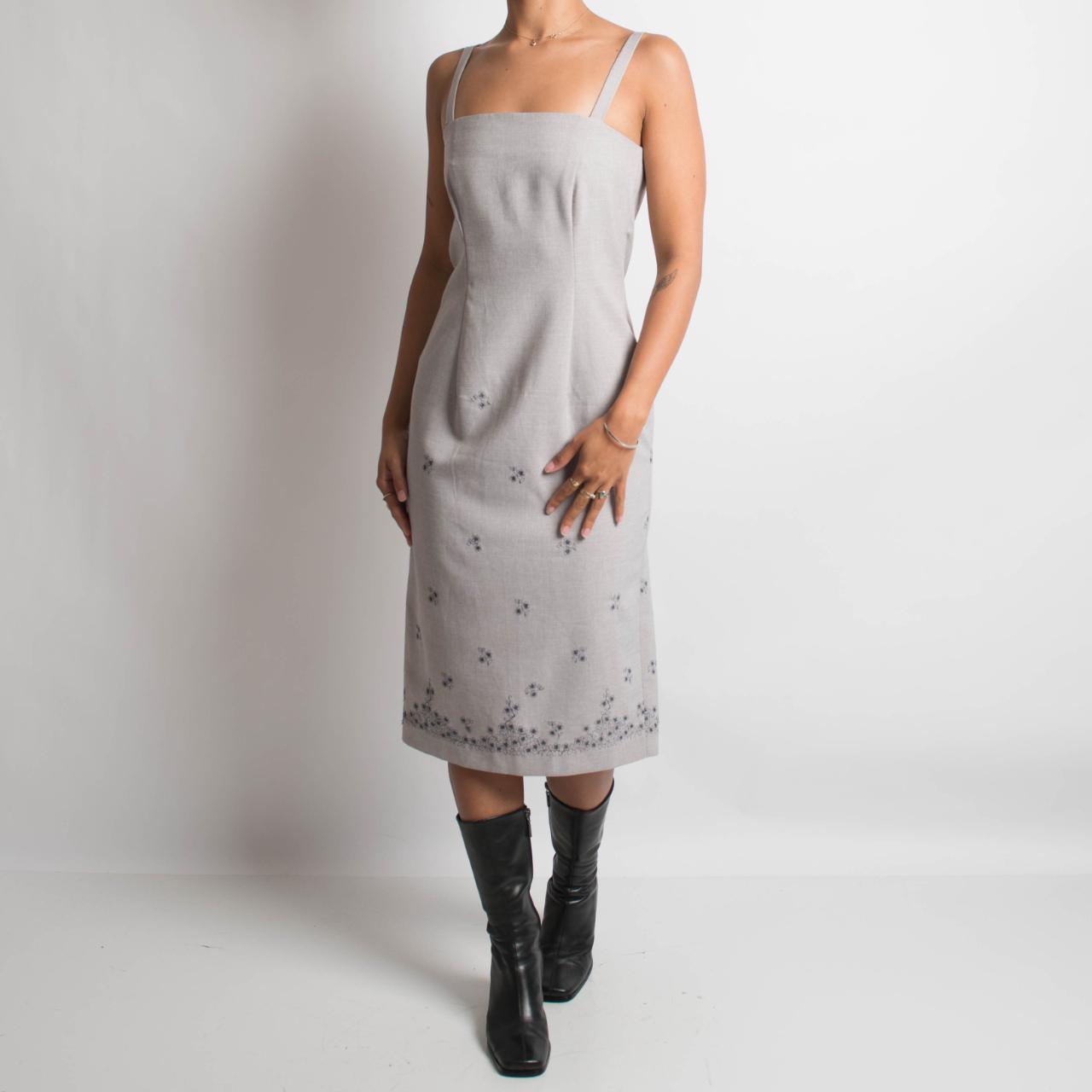 90'S GREY MIDI DRESS