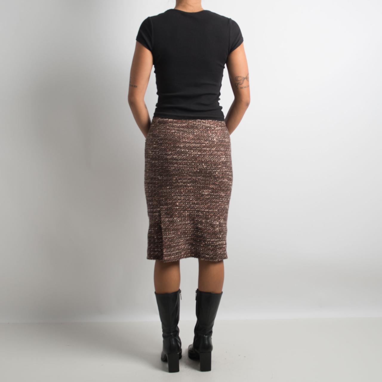 WOOL BLEND MIDI SKIRT