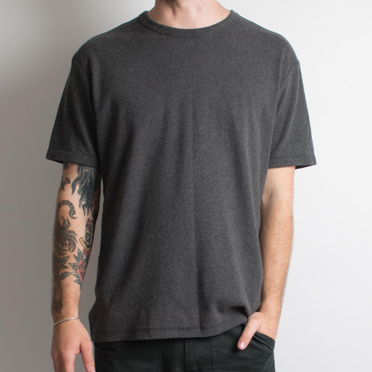 DARK GREY COTTON TSHIRT