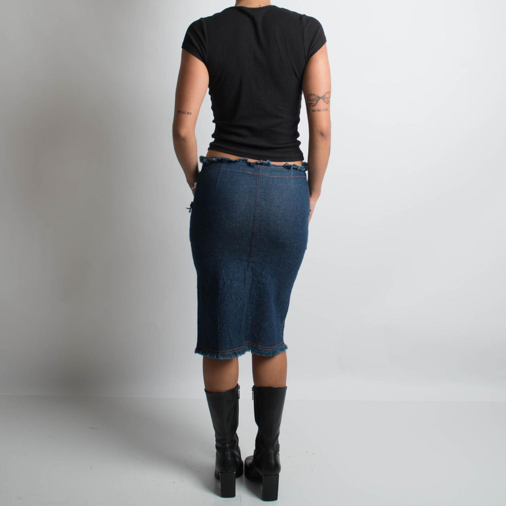 DARK DENIM MIDI SKIRT