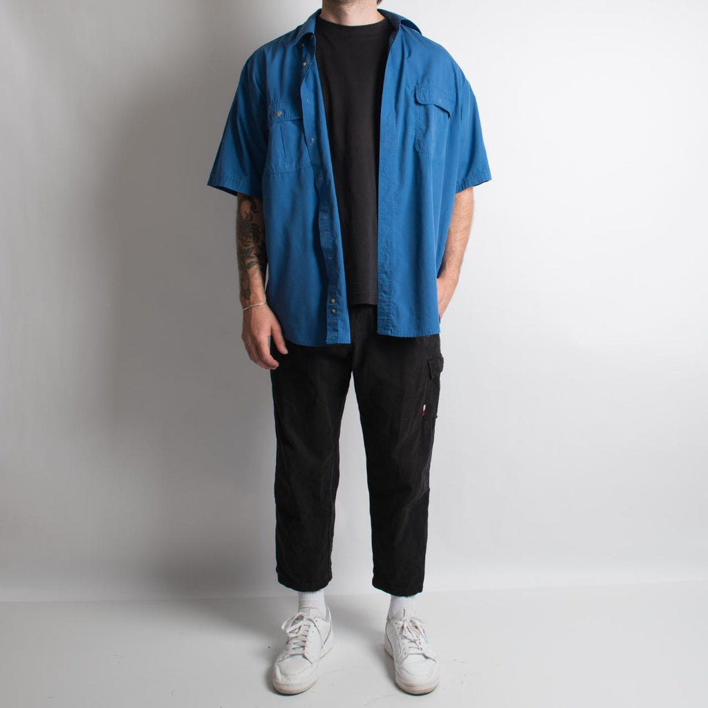 BLUE BUTTON UP SHIRT