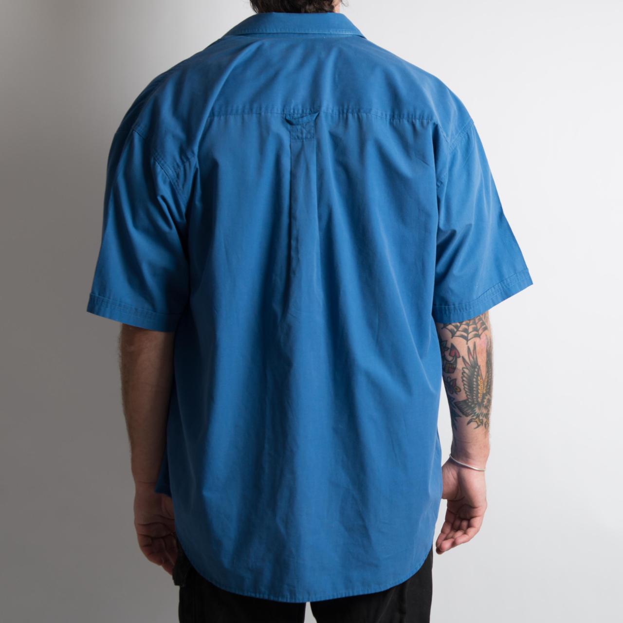 BLUE BUTTON UP SHIRT