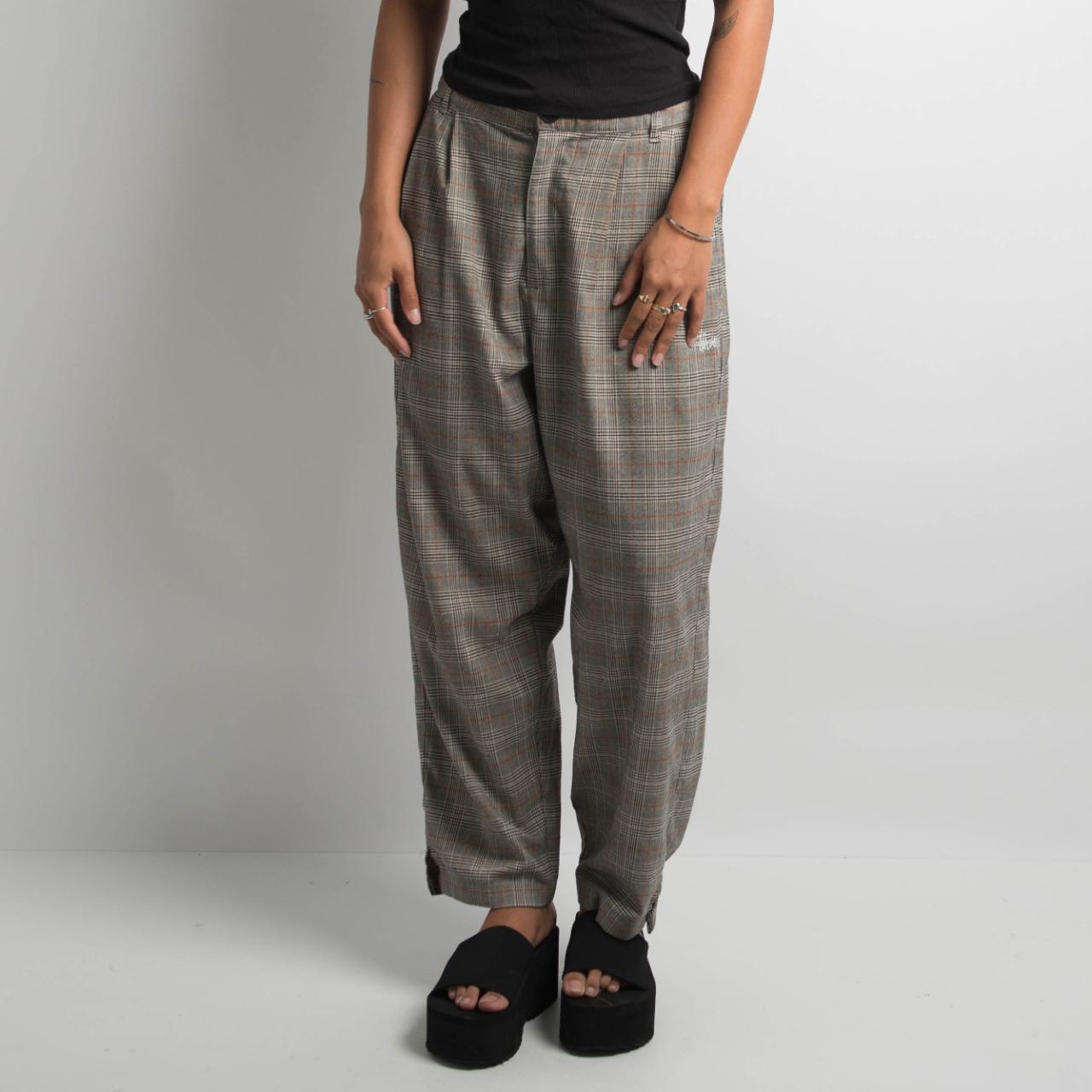 BROWN PLAID TROUSERS