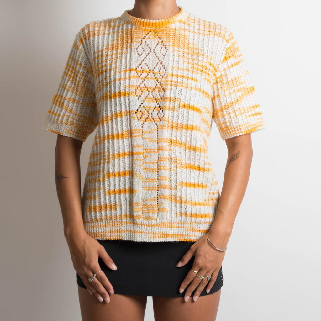 ORANGE KNIT TSHIRT