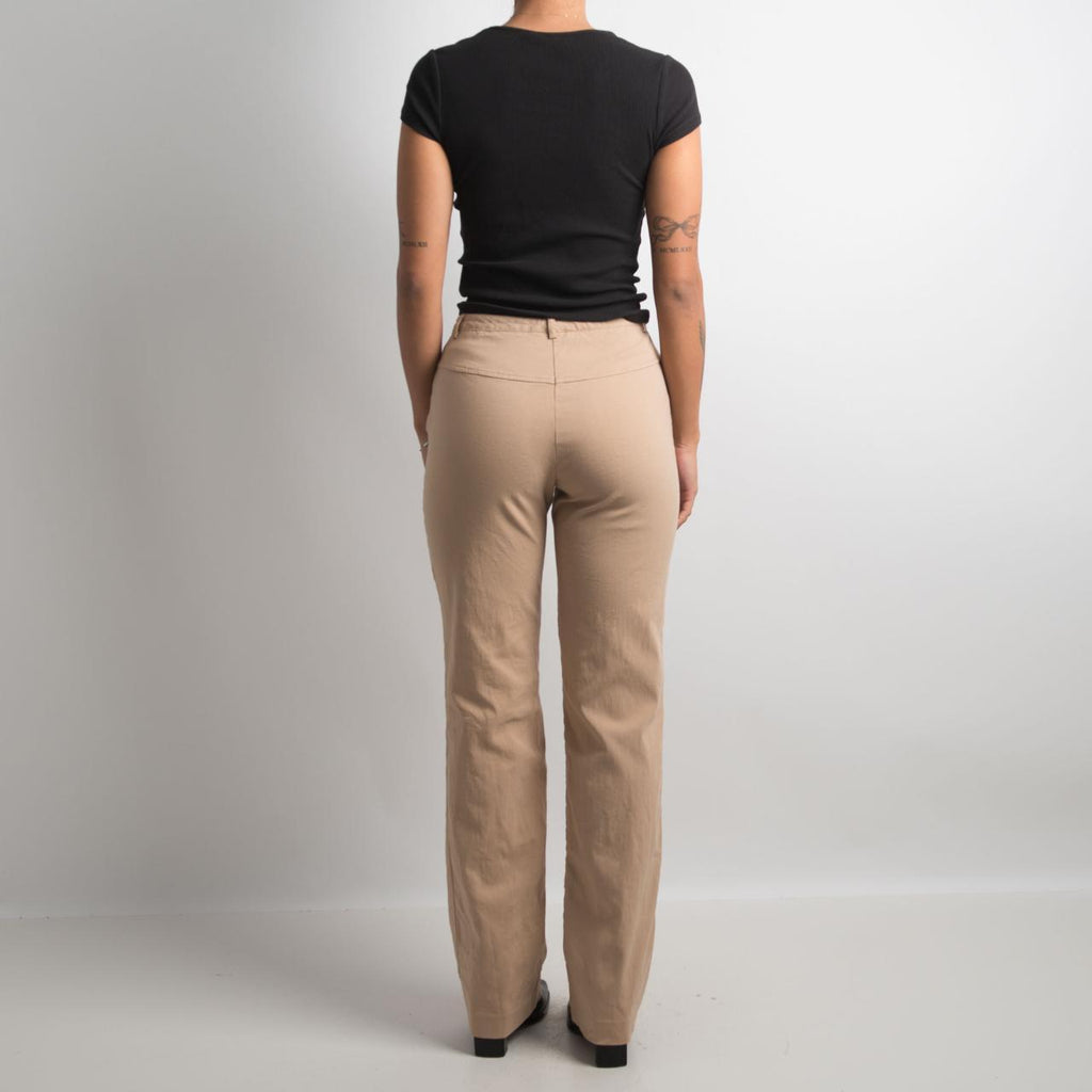 TAN STRAIGHT LEG PANTS