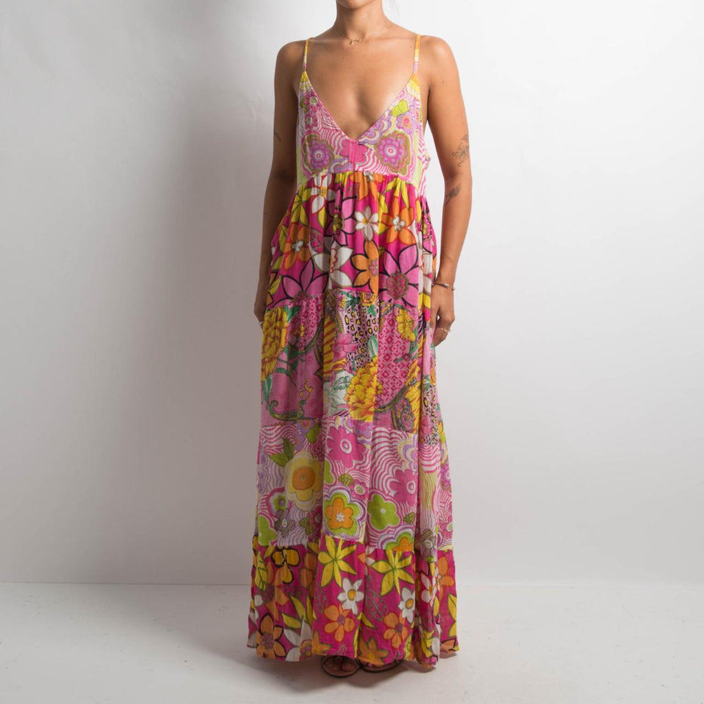 BRIGHT FLORAL MAXI DRESS
