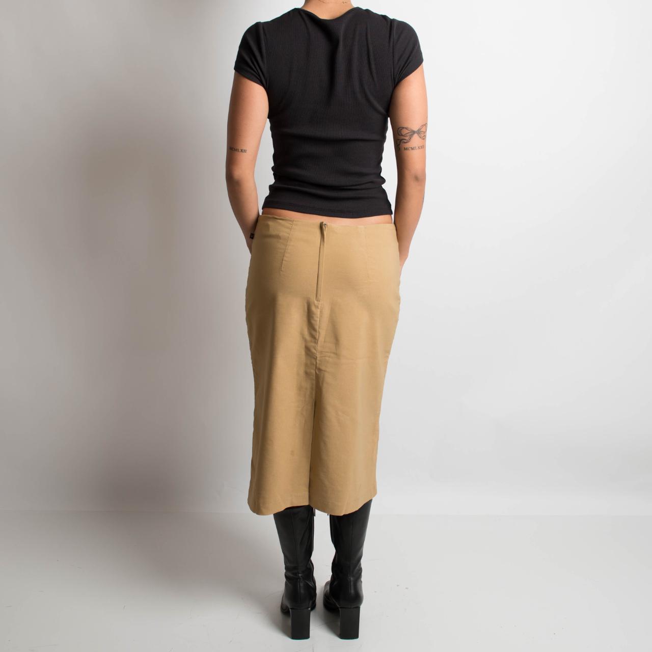 TAN MIDI SKIRT